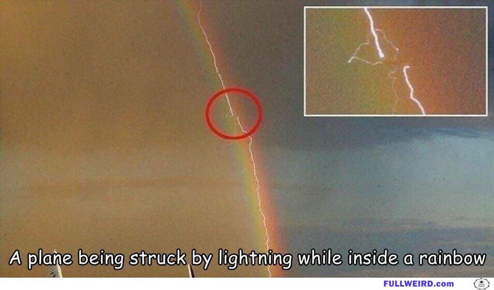 Plane Being Struck By Lightning